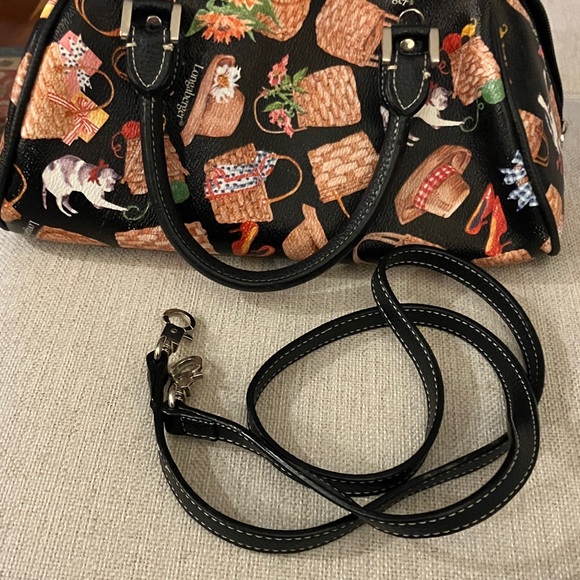 RARE Longaberger barrel purse with basket print all over VGUC - Picture 6 of 13